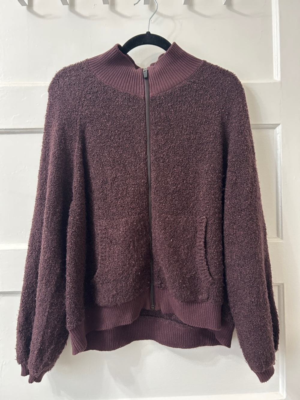 RVCA burgundy Sweater bomber